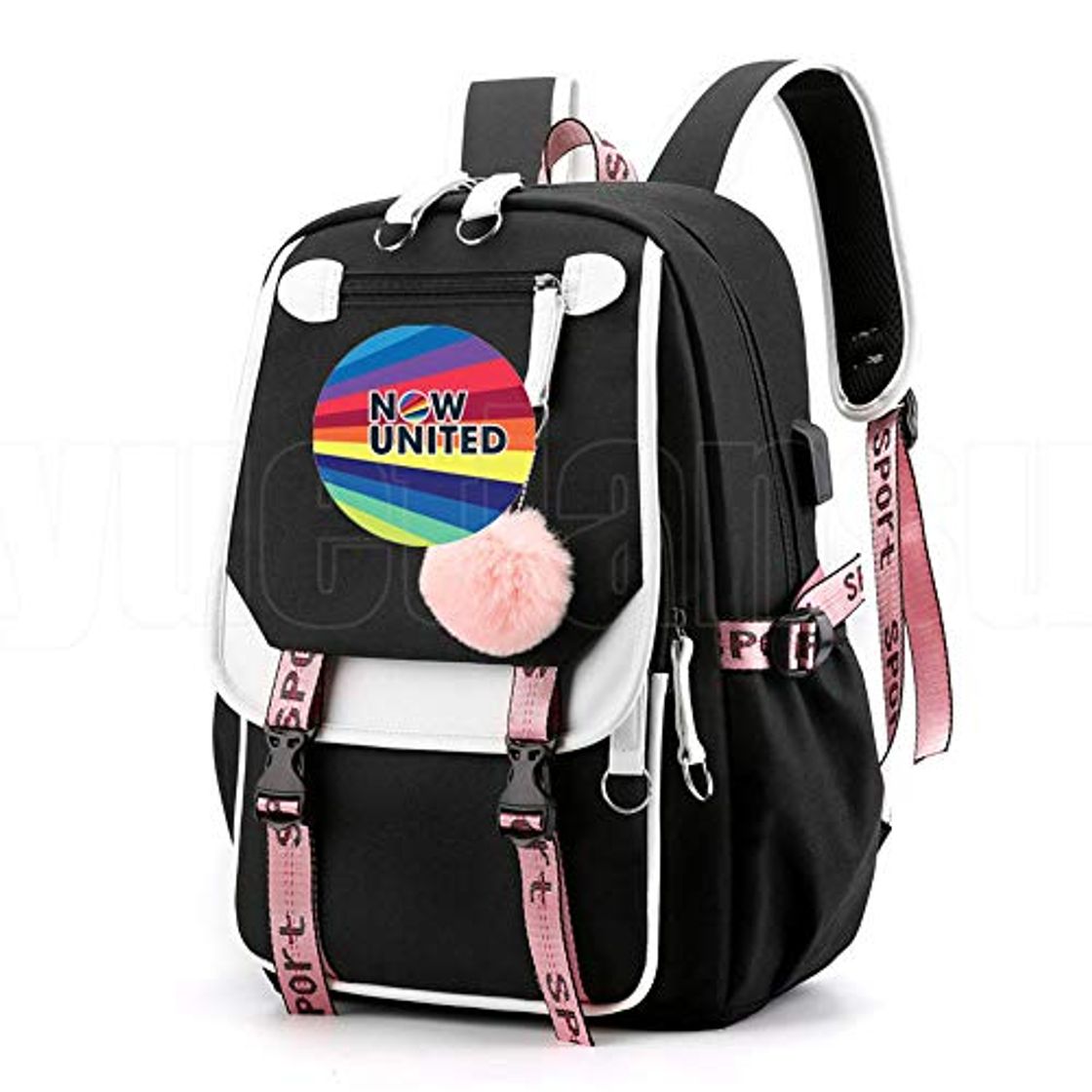 Producto Mochilas Escolares para niñas Adolescentes Mochila Rosa Mochila Now United Letras Mochila Softback KPOP Mochila