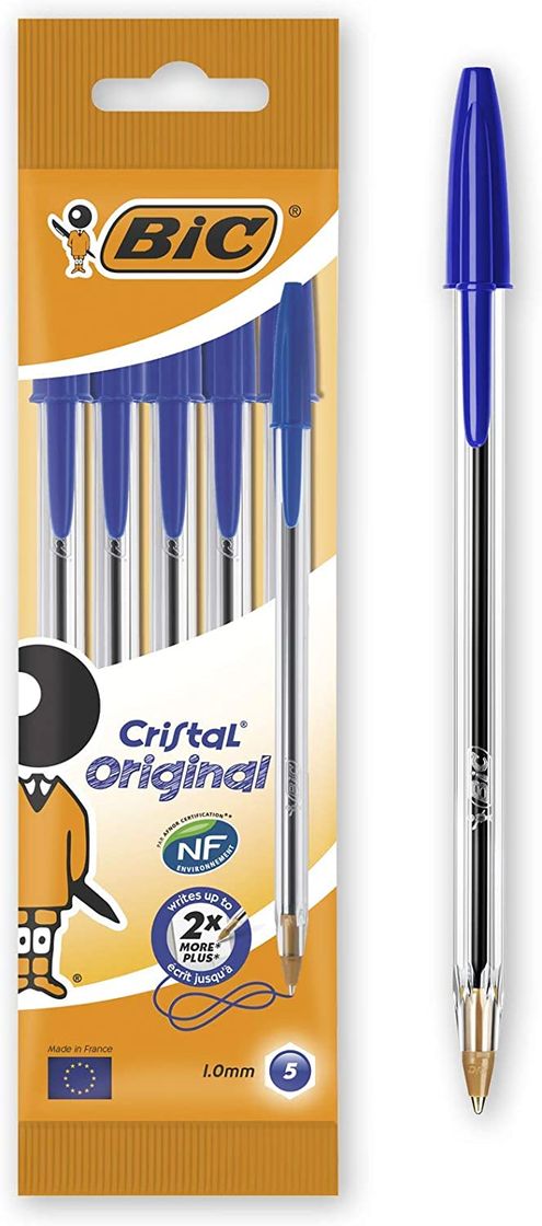 Social BIC Cristal Original - Caja de 50 unidades, bolígrafos punta media