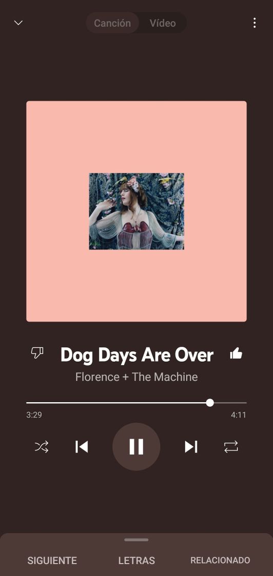 Canción Dog days are over 