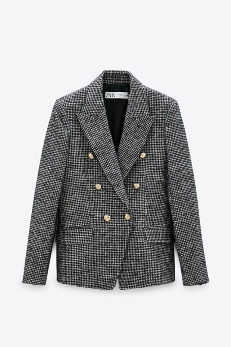 Moda Blazer Cruzado Xadrez Pé de Galo Zara