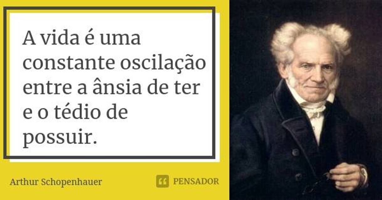 Moda Reflexão de Schopenhauer