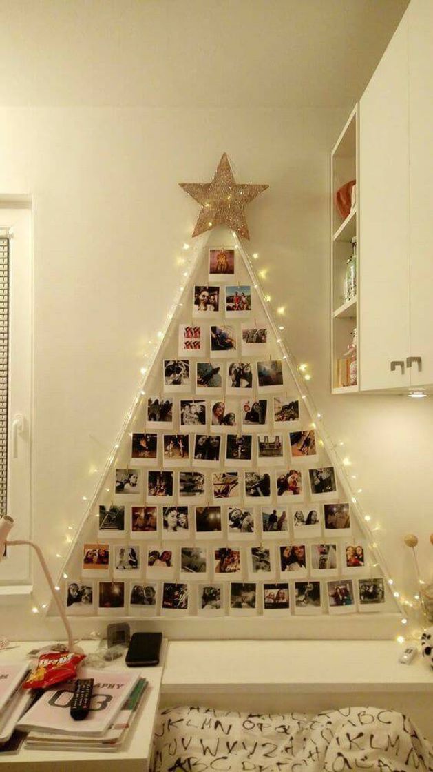 Social Faça você mesmo árvore de Natal com fotos 