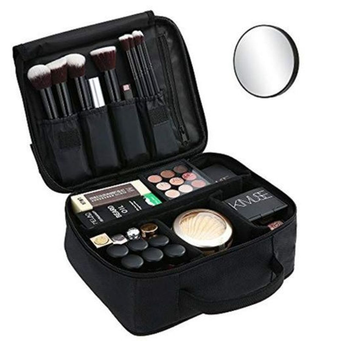 Social Bolsa de Maquillaje Ligera PortátilBolsa de Almacenamiento de Maquillaje con Asa Acolchada