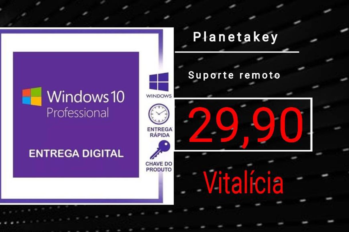 Product Licença Microsoft Windows 10 Pro 