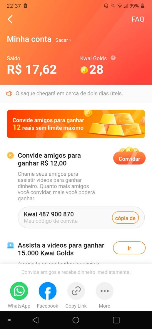 App você aí quer ganhar dinheiro assistindo vídeos? 
