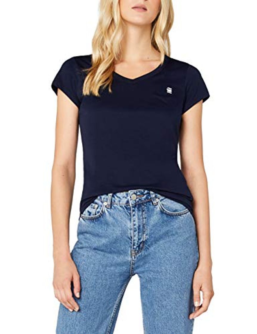 Fashion G-STAR RAW Eyben Slim V T Wmn S/s Camiseta, Azul