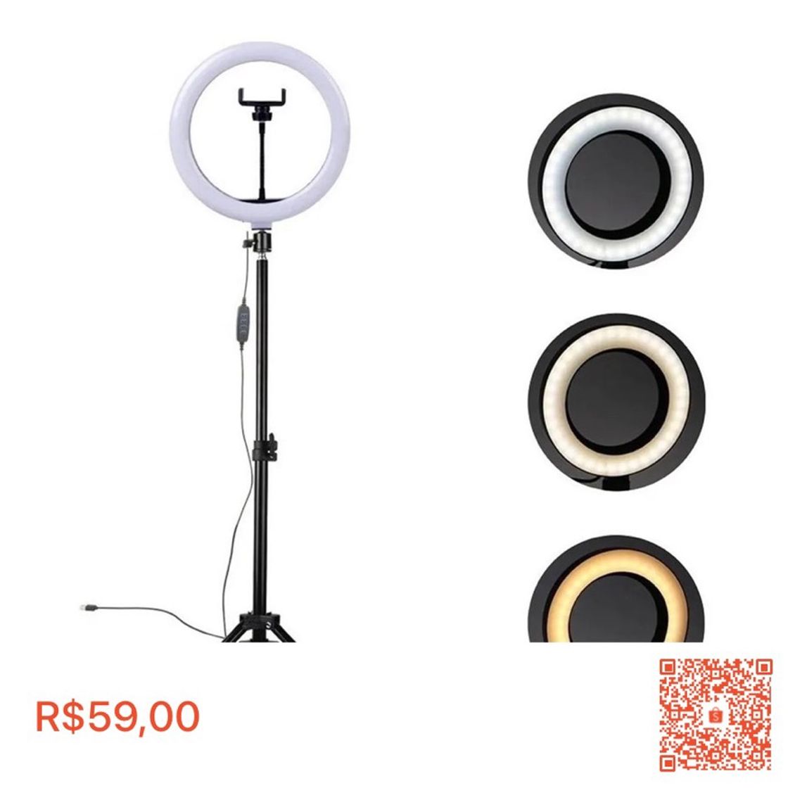 Moda RING LIGHT ILUMINAÇÃO LED 