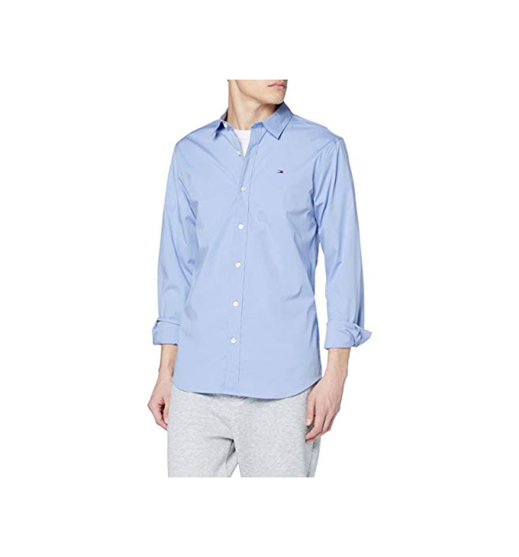 Fashion Tommy Jeans Original Stretch Camisa, Azul