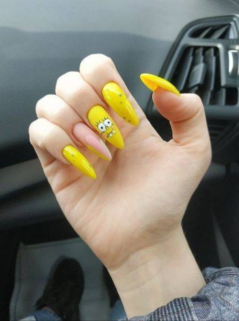 Moda Unhas estileto do bob esponja