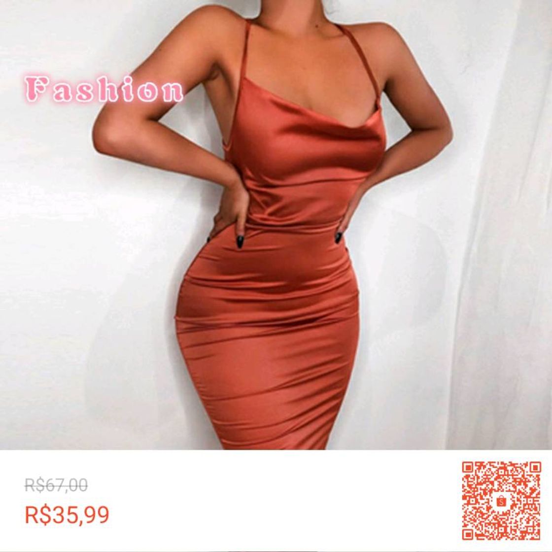 Fashion Confira Vestido Bodycon Sexy de Cetim