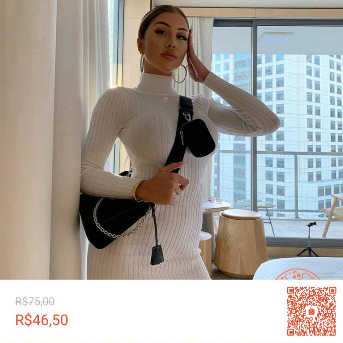 Social Confira Vestido Curto Feminino De Manga Comprida De Cor Lisa