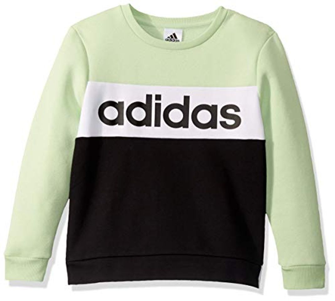 Social adidas Girls' Big Crewneck Pullover Sweatshirt
