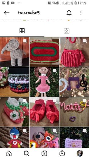 Página no instagram de crochê 