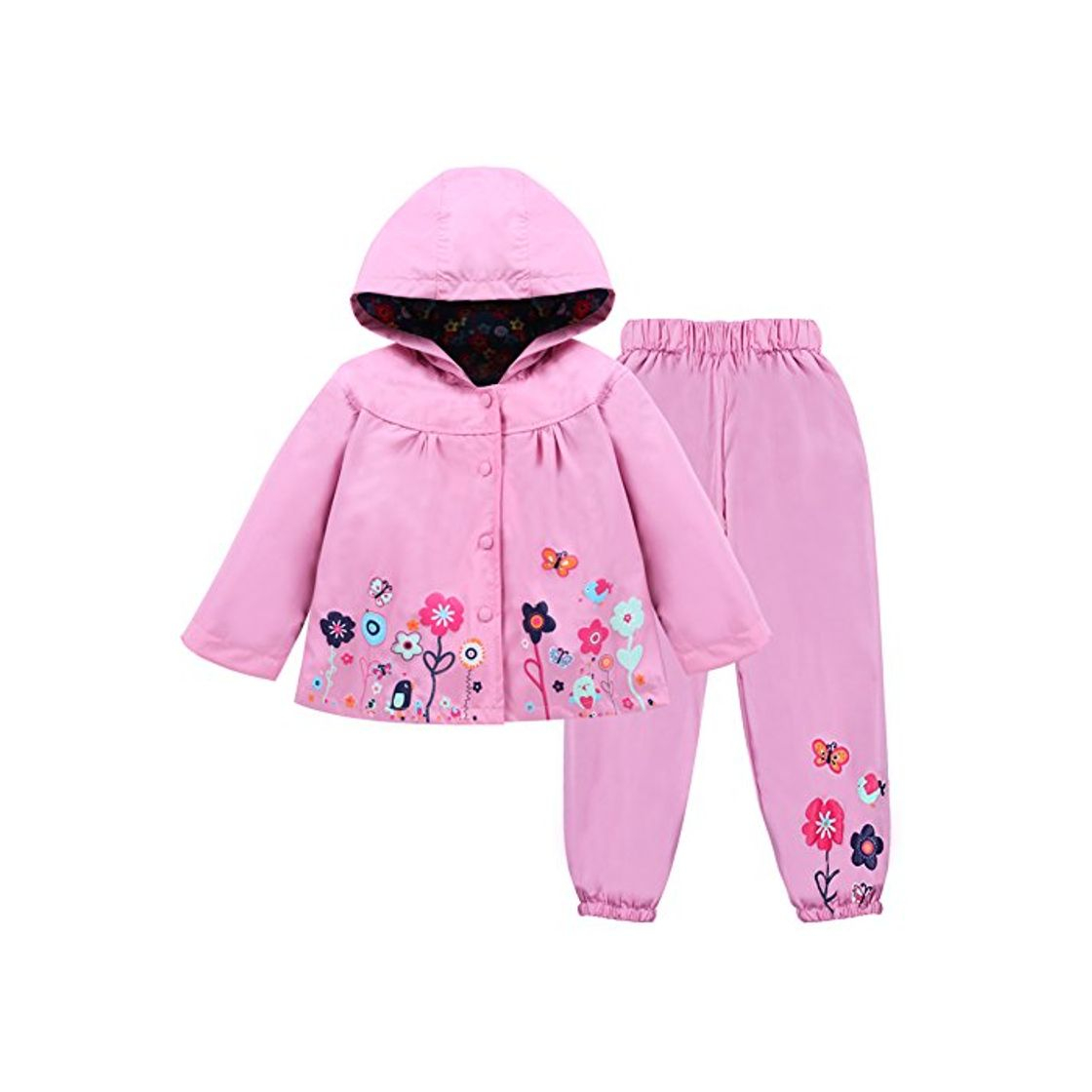 Moda LZH Impermeable Chubasquero para Niña