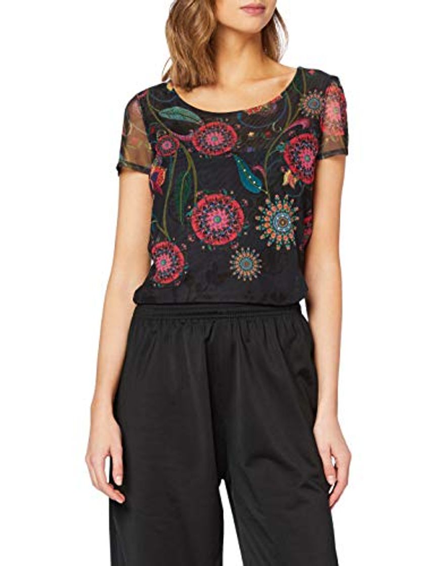 Moda Desigual TS_Karen Camiseta, Negro