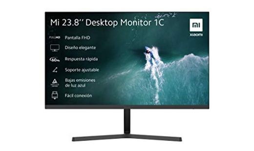 Xiaomi Monitor 1C 23.8" FHD (ISP, 1920x1080, 16:9, 60Hz, 6ms, 250cd/m2, HDMI