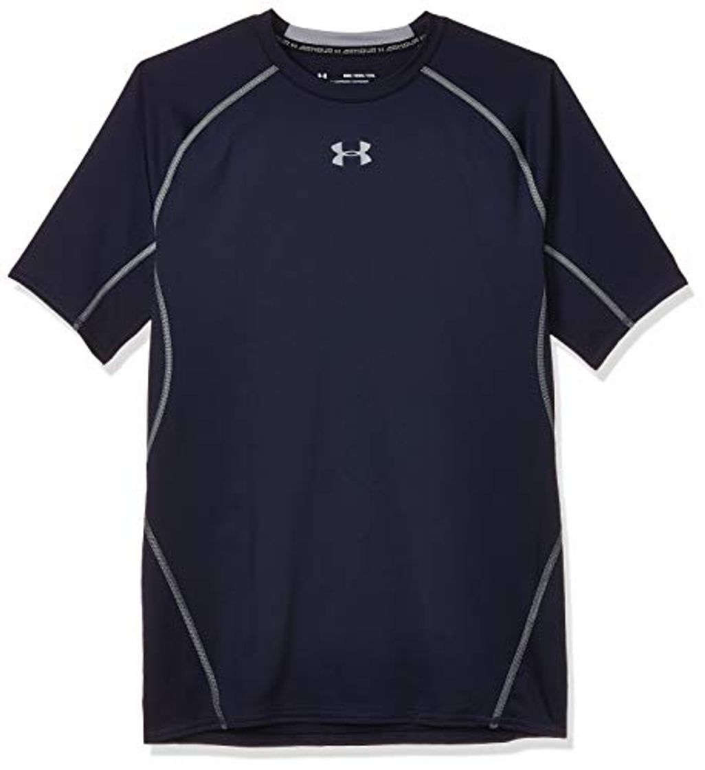 Fashion Under Armour UA Heatgear Short Sleeve Camiseta, Hombre, Azul