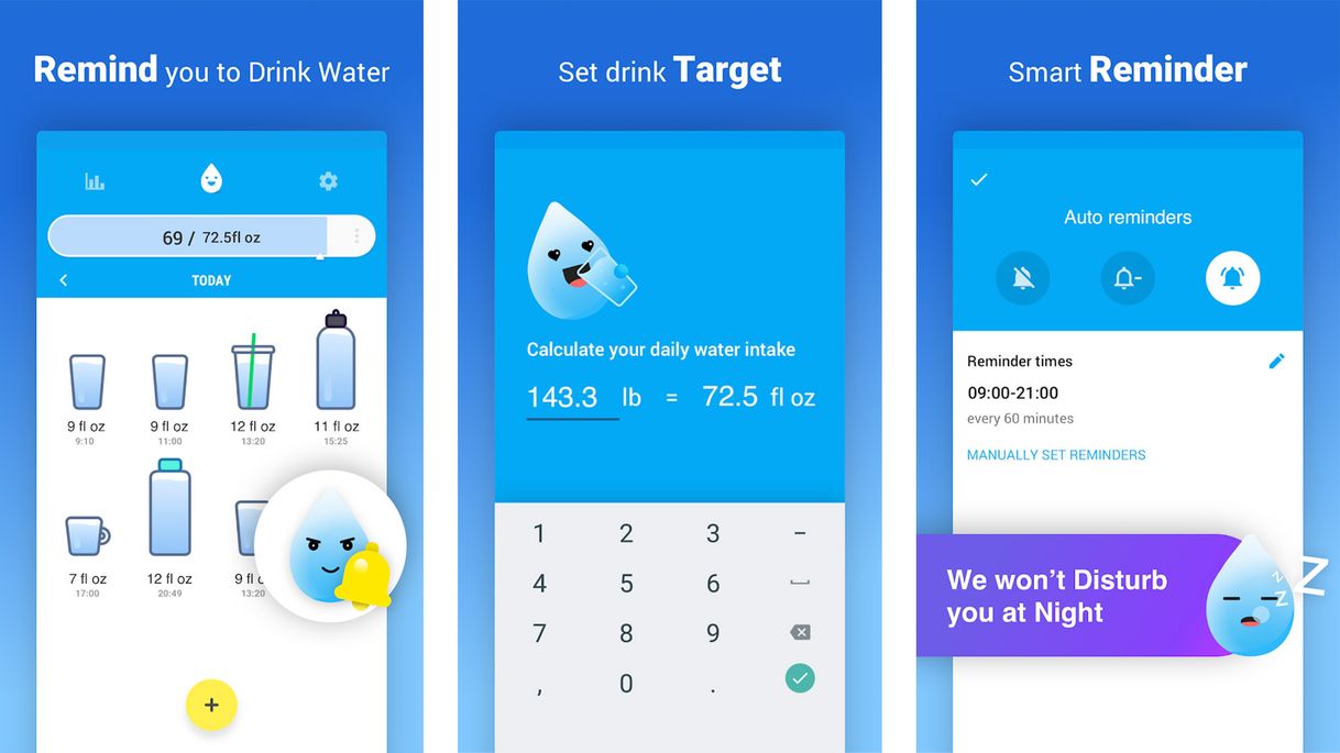 App Drink water tracker reminder