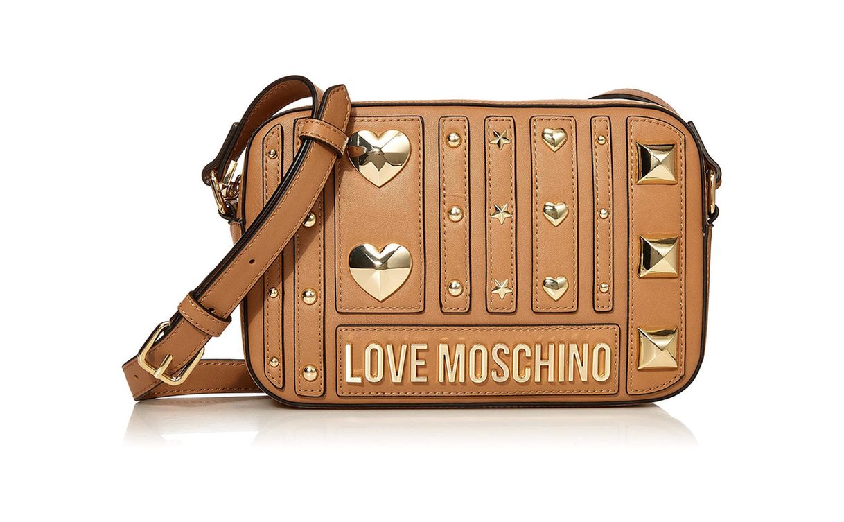 Moda Love Moschino Borsa PU, bolso bandolera para Mujer, Beige