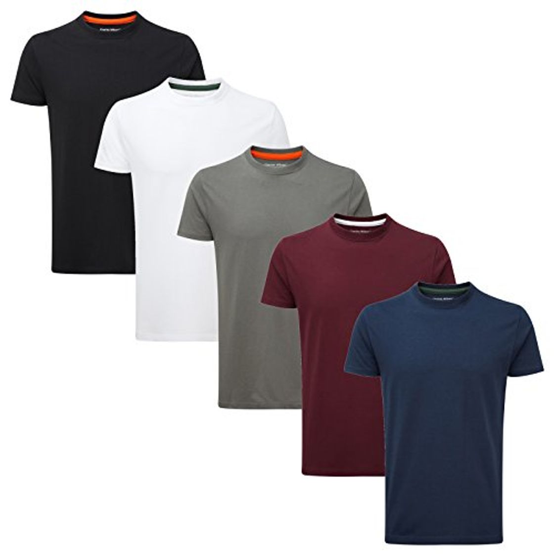 Social Charles Wilson Paquete 5 Camisetas Cuello Redondo Lisas