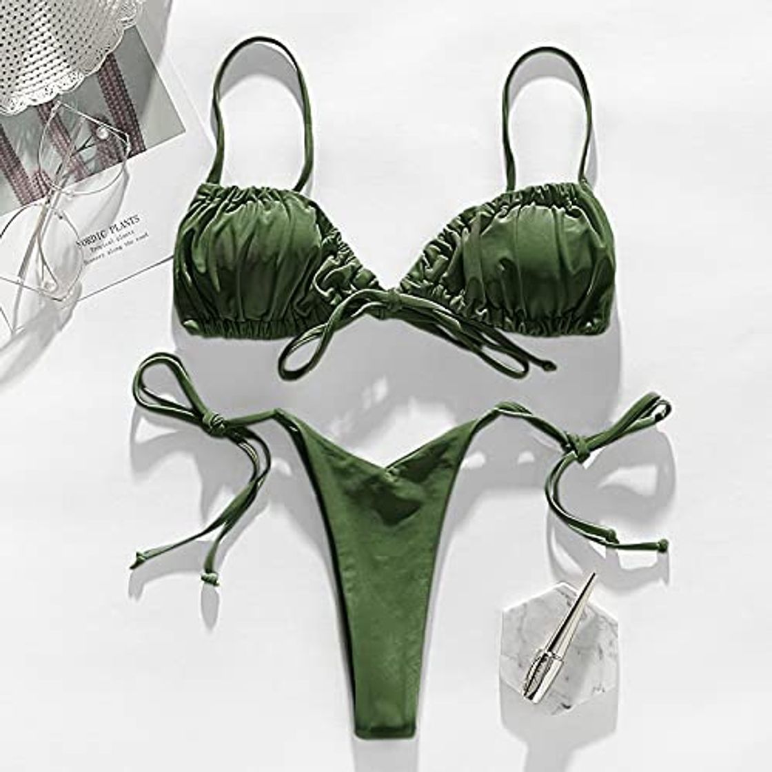 Moda Bikini Sexy para Mujer Conjunto De Bikini Sexy con Volantes