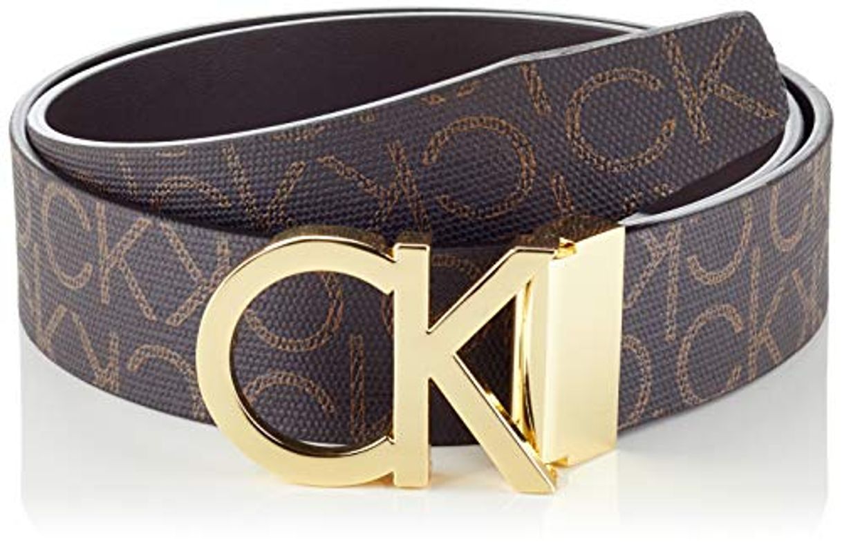 Fashion Calvin Klein CK Rev.Adj. New Mono Belt 3.5cm Cinturón, Marrón