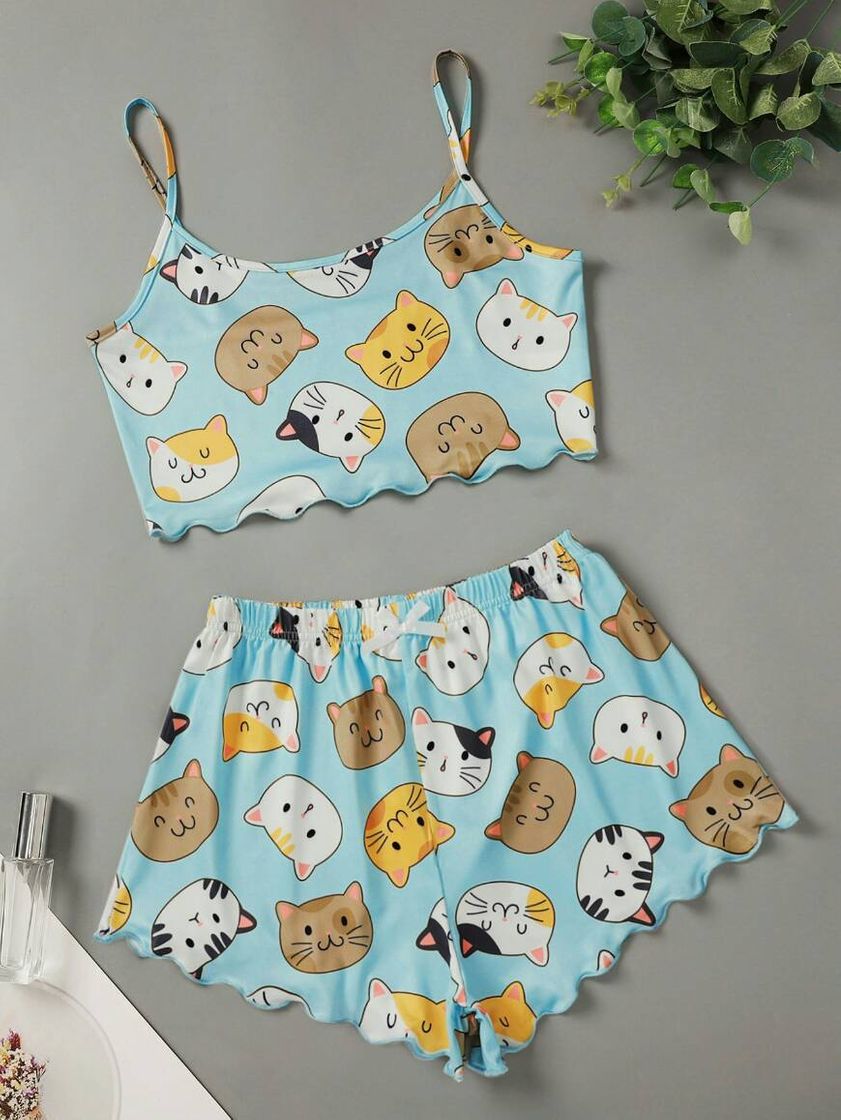 Moda Pijama Gatos 