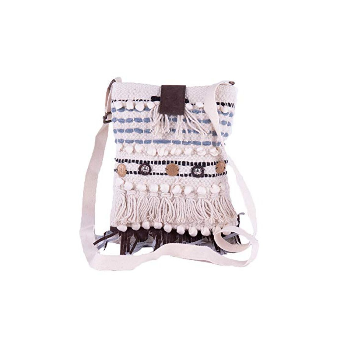 Fashion Homevibes Bolso Bandolera Estilo Boho Chic, Bandolera con flecos, Mochila Bandolera para