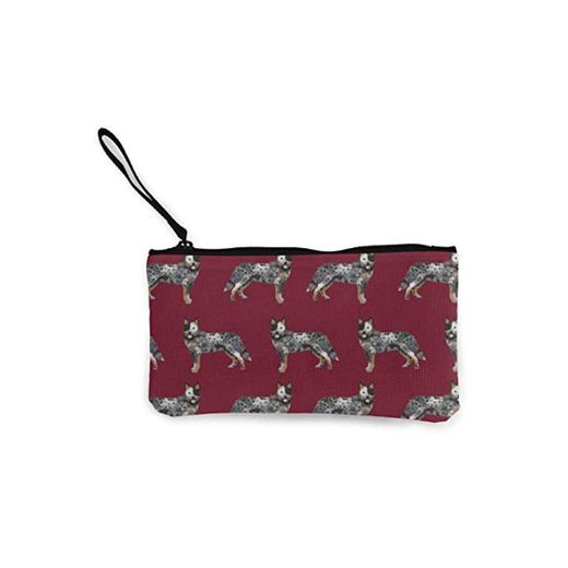 Flyup Australian Cattle Dog Simple Ruby Multifunctional Portable Canvas Coin Purse Phone