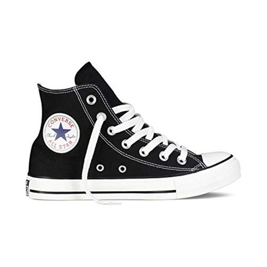 Converse Chuck Taylor All Star High Classic CTAS Hi Unisex Zapatillas de Lona con una Pegatina de 7kmh Negro 1507