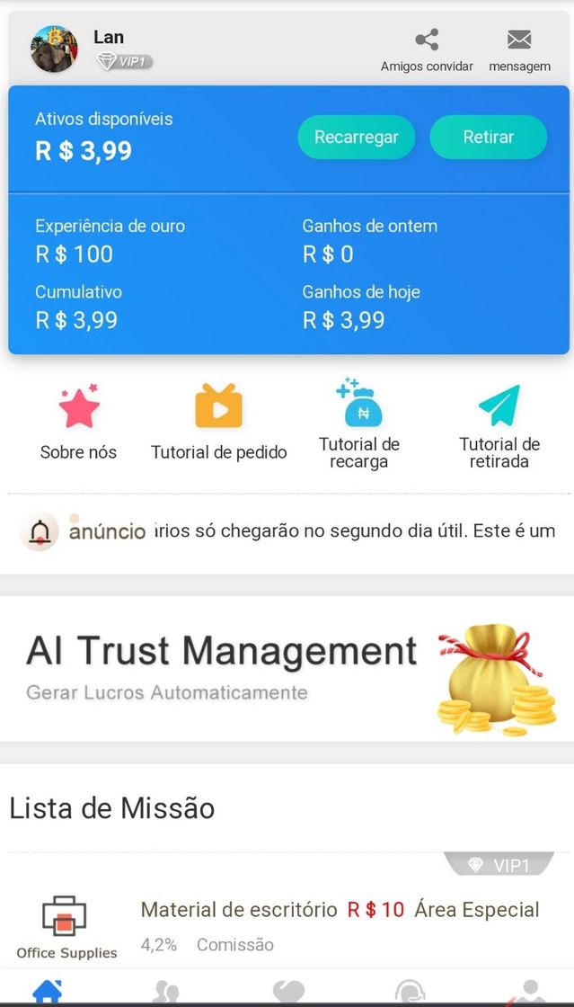 Moda 20 missões por dia e recebe sua comissão 🤑🤑🤑