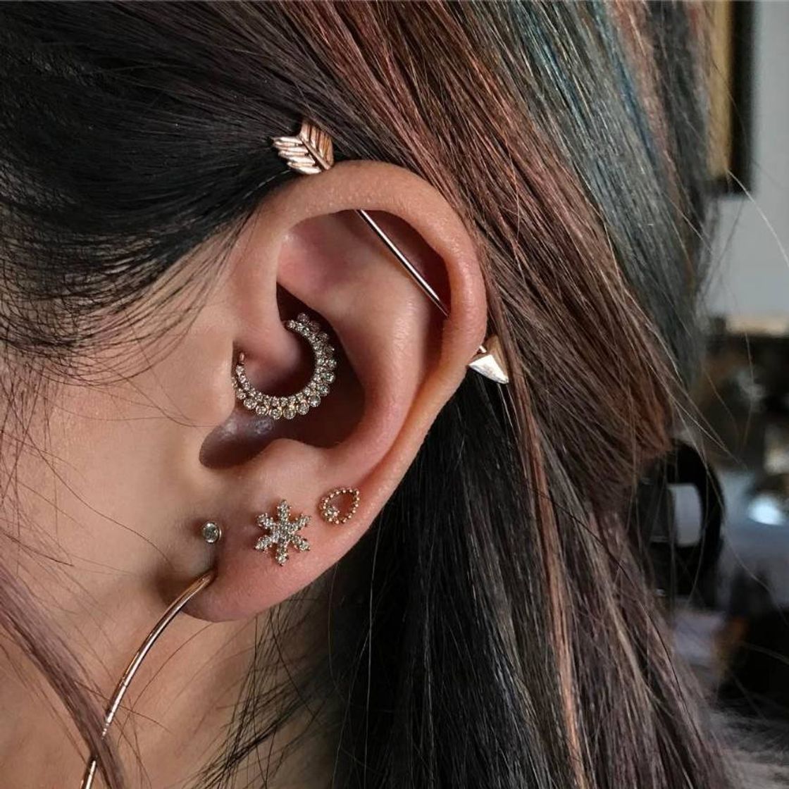 Moda piercings em prata fina 