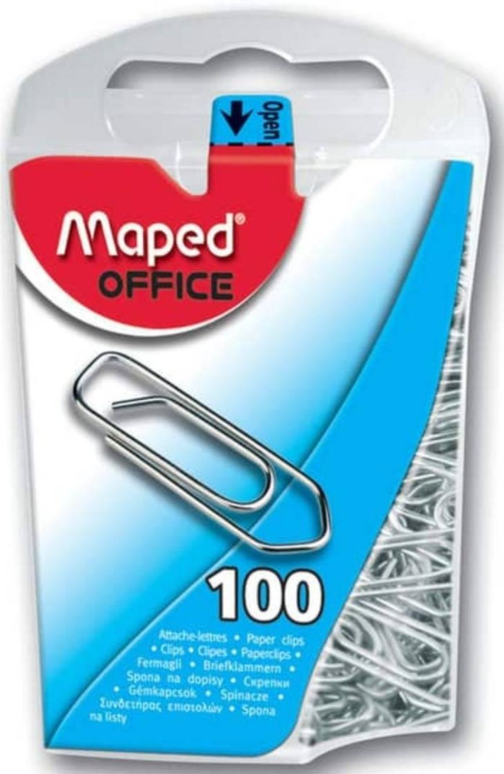 Product Caja de plástico 100 Clips Galvanizados Maped