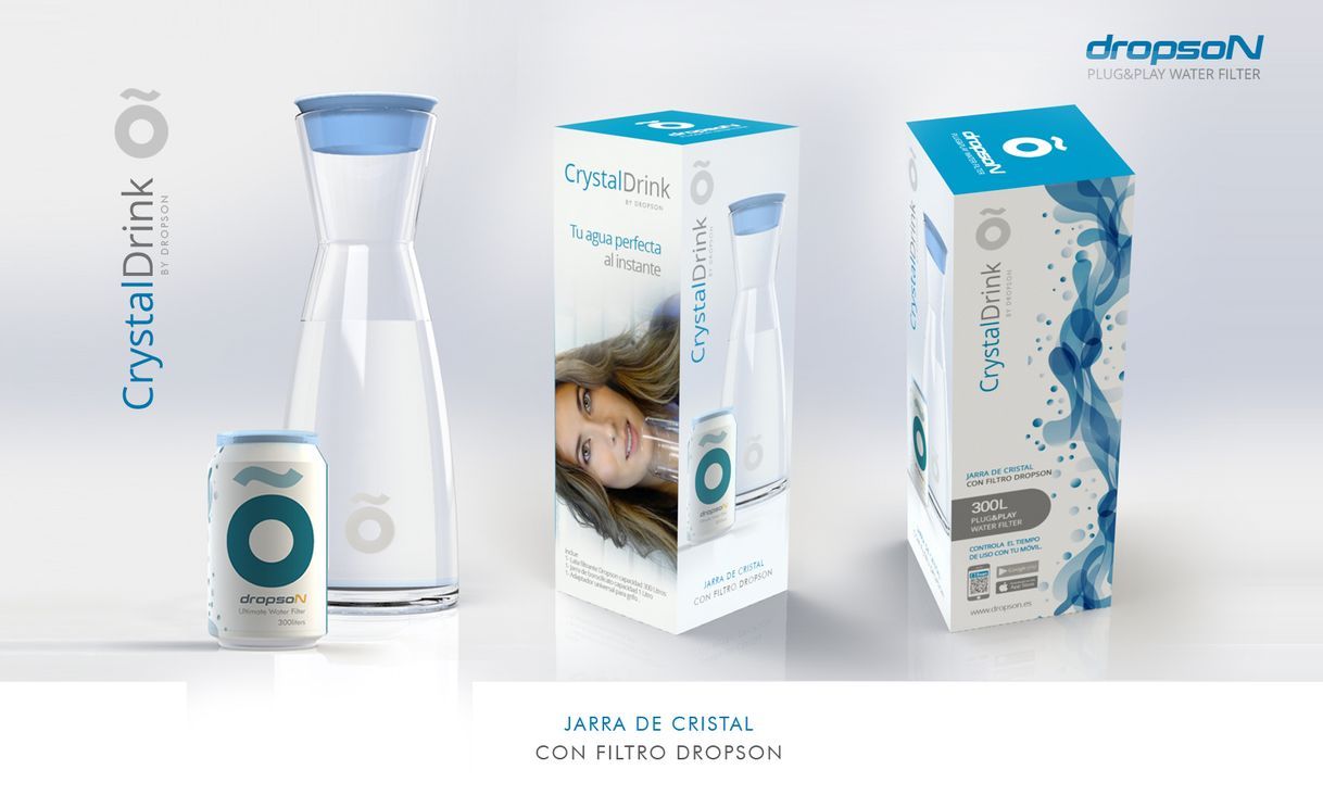 Product dropson - Jarra con Filtro - Modelo CrystalDrink - Jarra de Agua