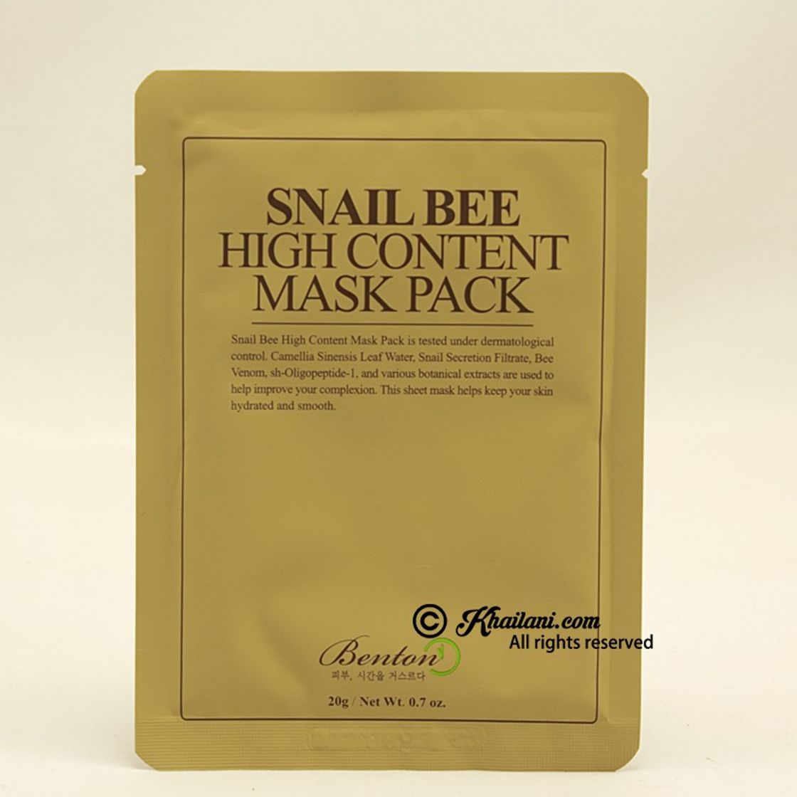 Products Benton Snail Bee High Content Mask