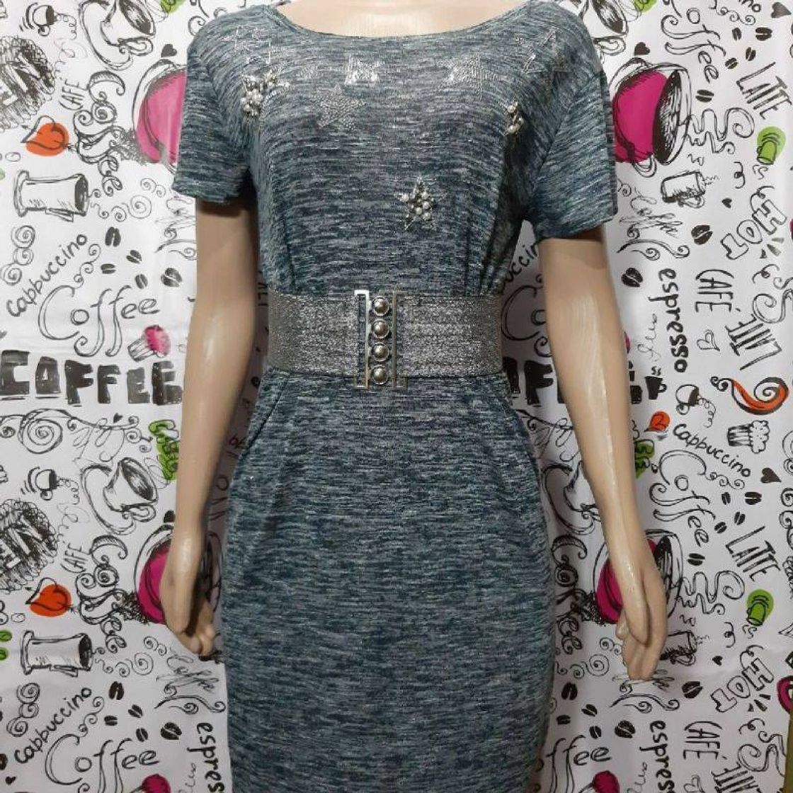 Social Vestido Tubinho Pérolas Star 