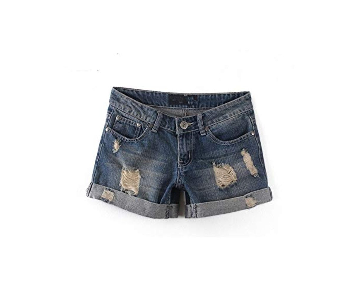 Fashion YUNGYE Coreano Summer Vintage High Waisted Denim Women Shorts Plus Size Slim