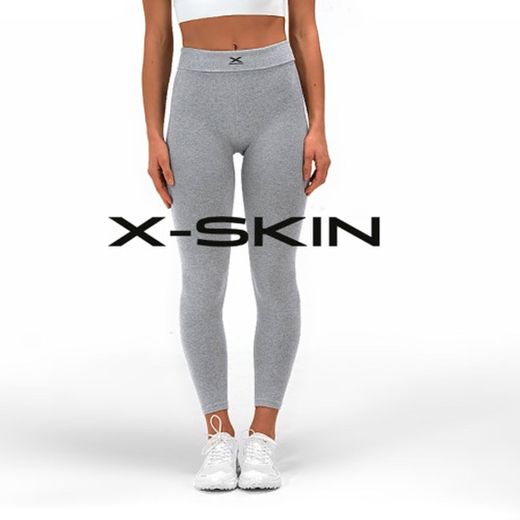 Leggings de cintura alta X-Skin Peach Perfect - Light Gray Melange ...