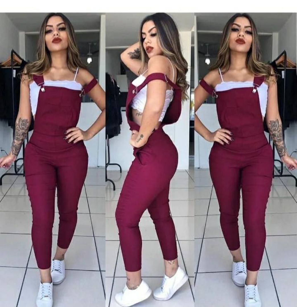 Moda Macacão Jardineira Feminina Macaquinho Bengaline Longo Roupa