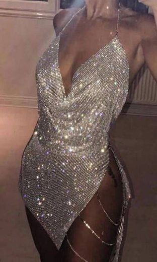 shiny dress
