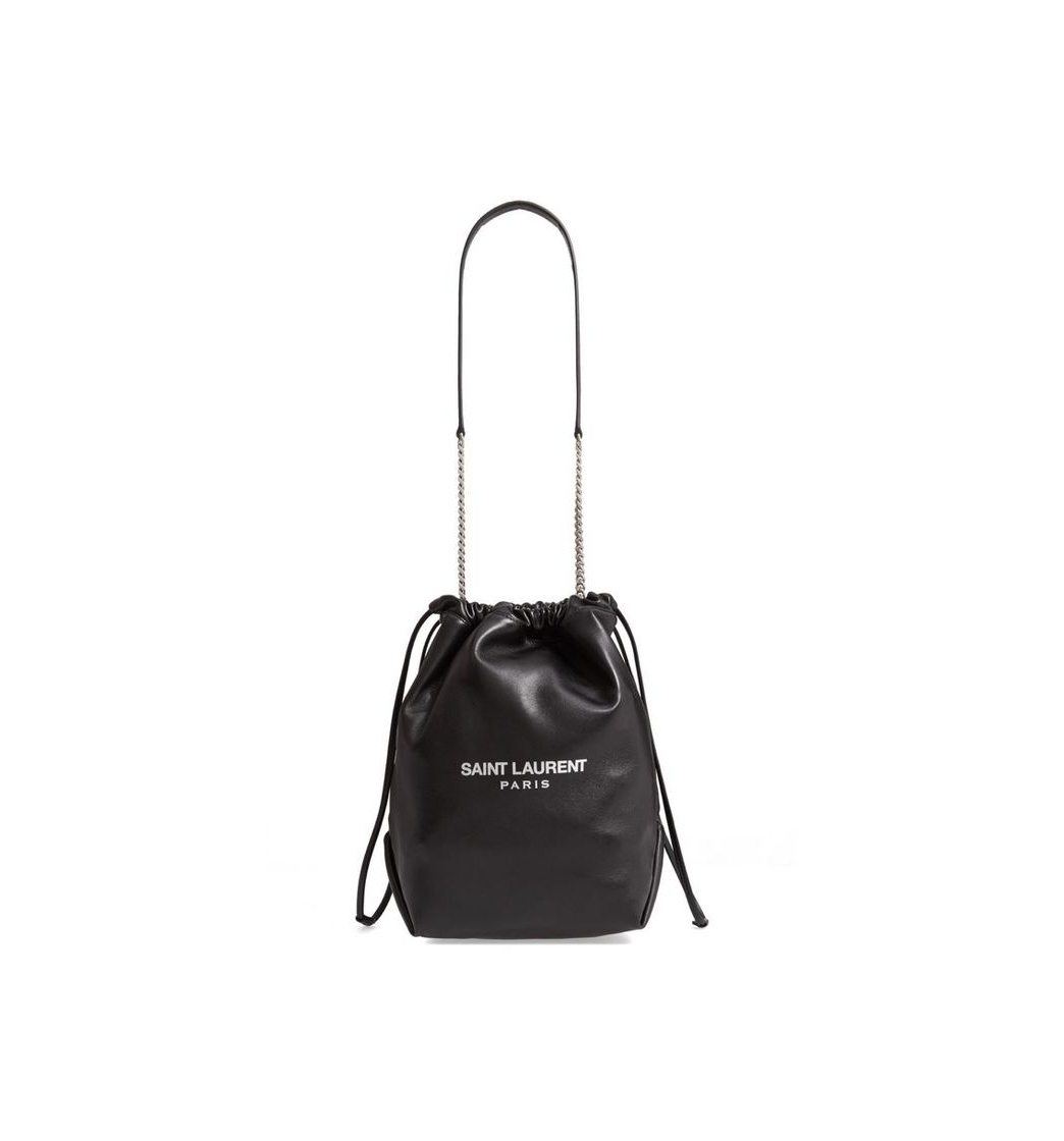 Moda Saint Laurent Teddy Leather Bucket bag