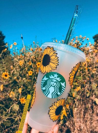 Sunflower cup Starbucks 