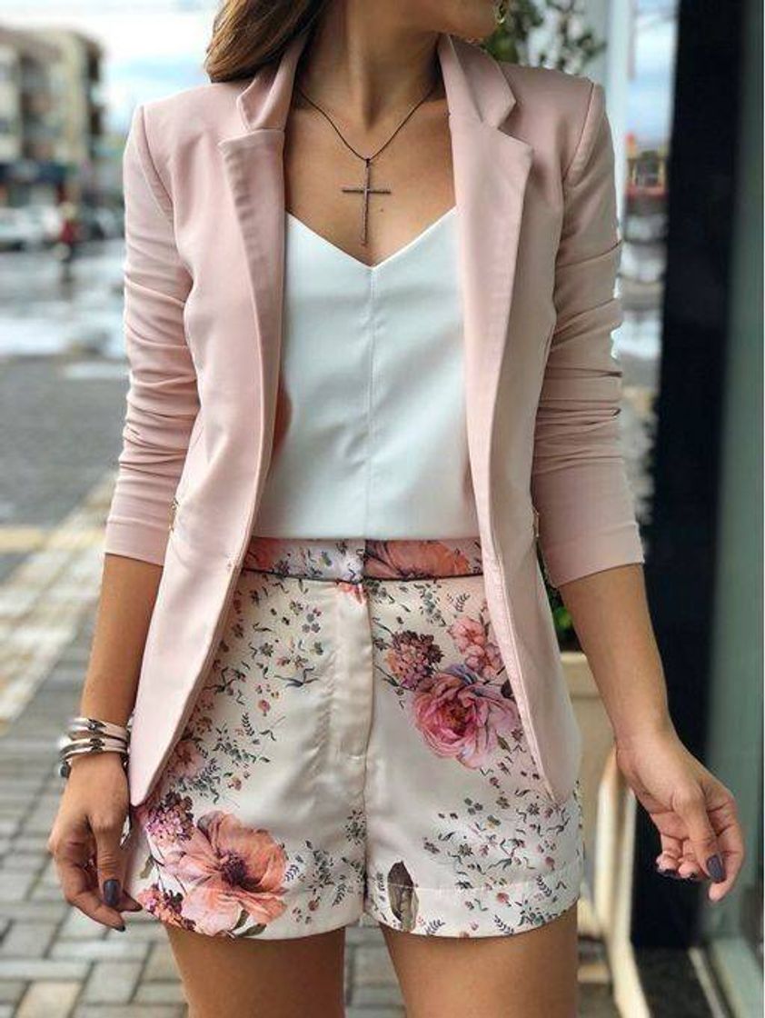 Moda Look verão Rosa floral 