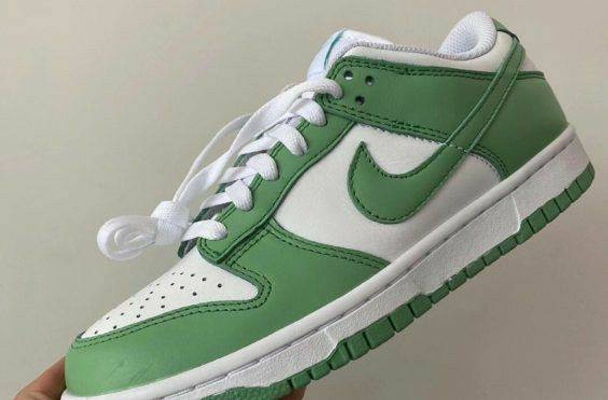 Moda Dunk low verde e branco 