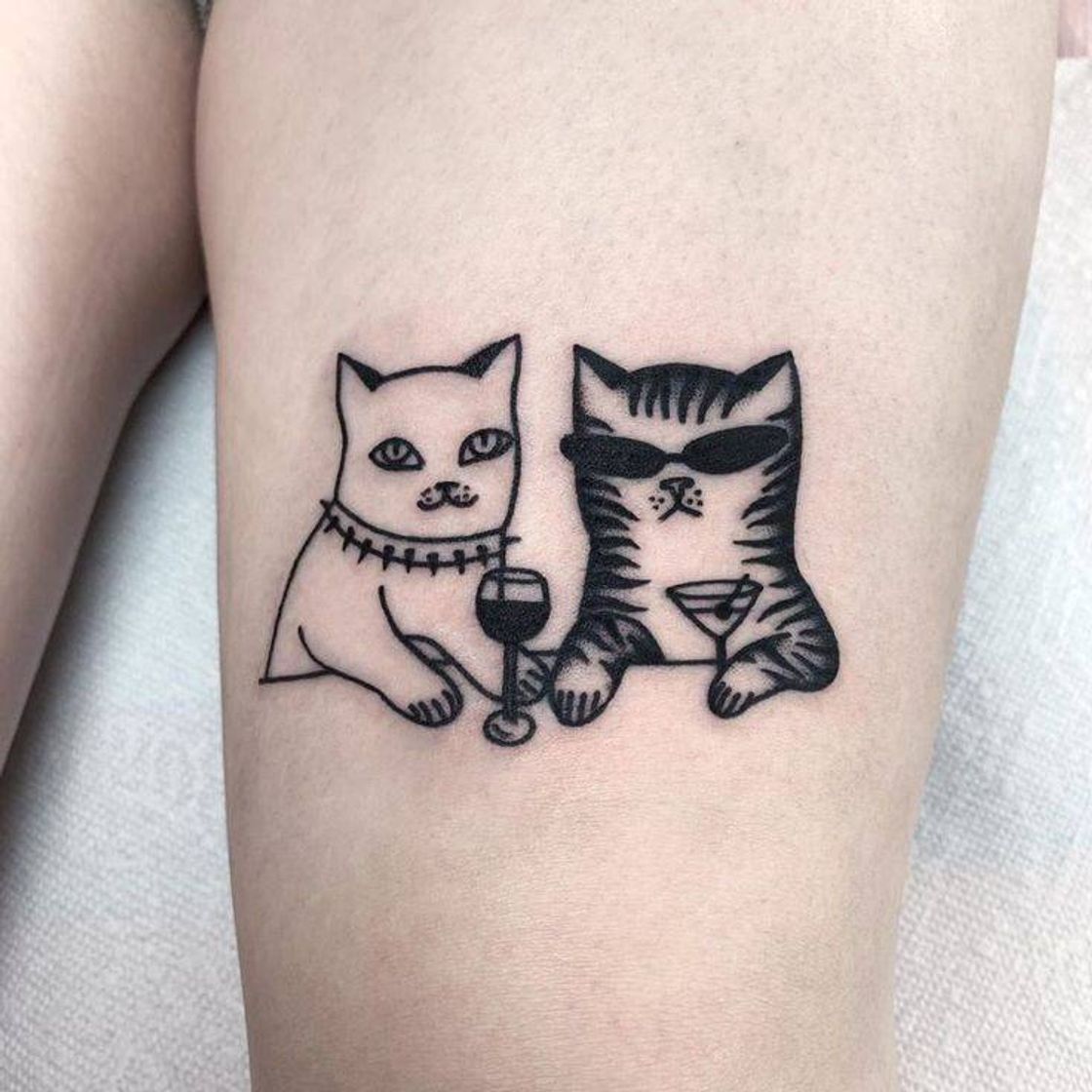 Moda Tatuagem gatinhos