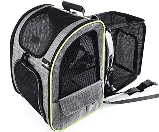 Pecute Transportin Gato Mochilas para Gatos y Perro Bolsa para Mascotas Expandible