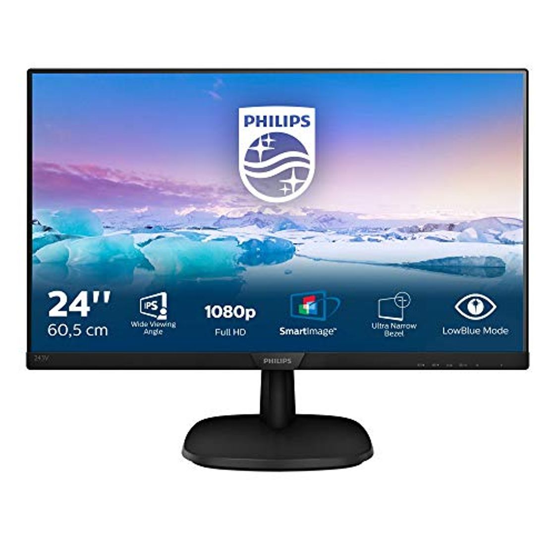 Electronic Philips 243V7QDSB/00 - Monitor IPS de 24" (Full HD, 1920x1080, Sin bordes,