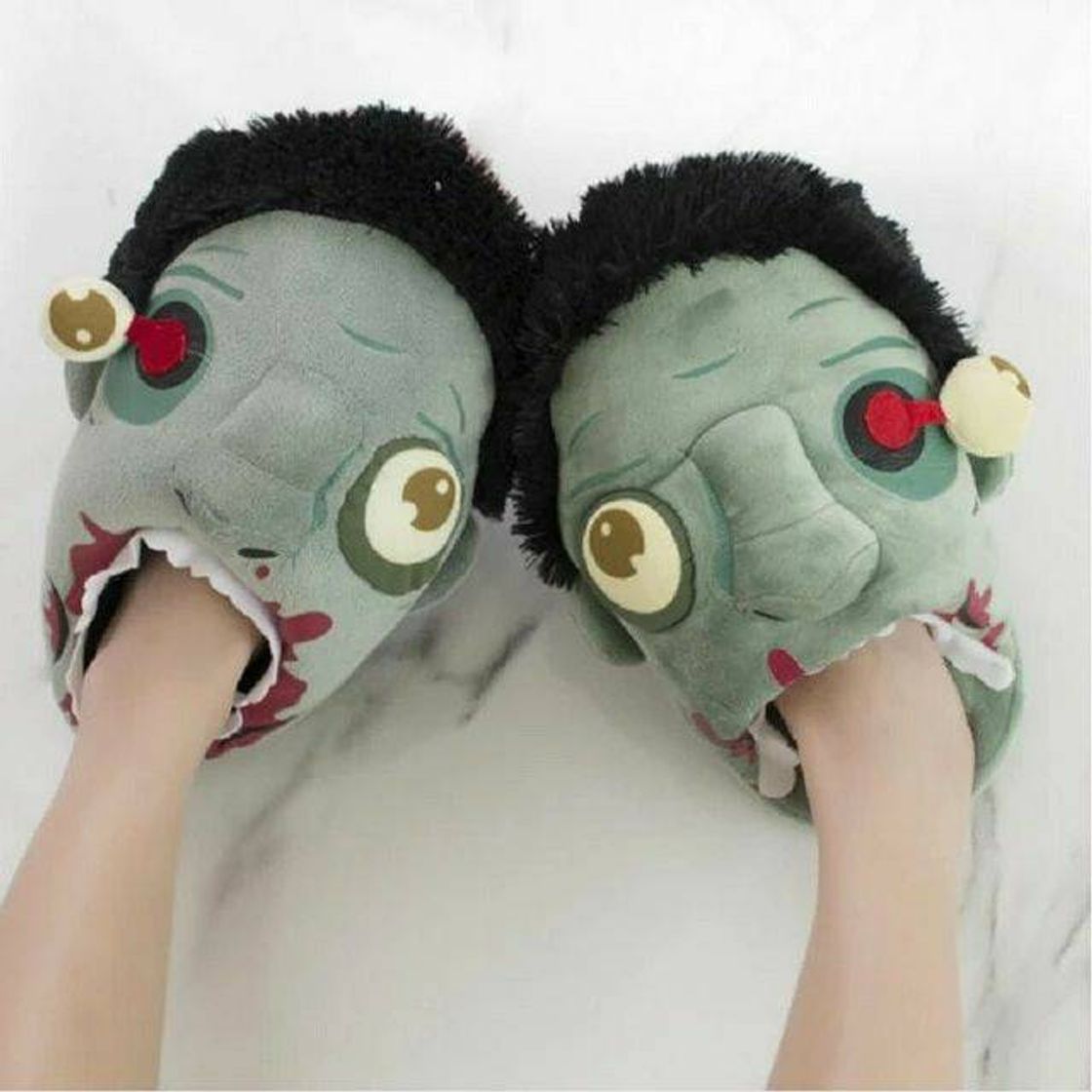 Social Funny Slippers Zombie Plush