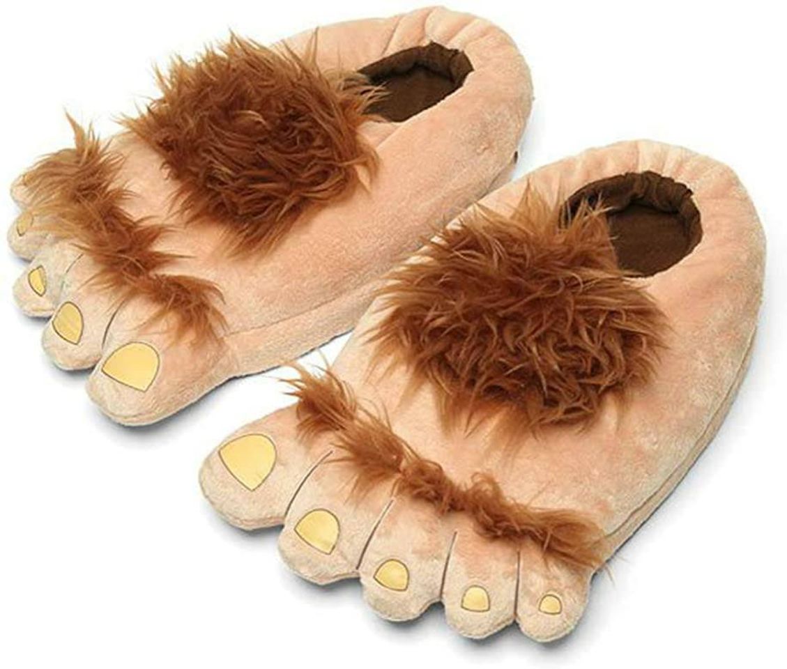 Social Ibeauti Men's Big Feet Furry Monster Adventure Slippers


