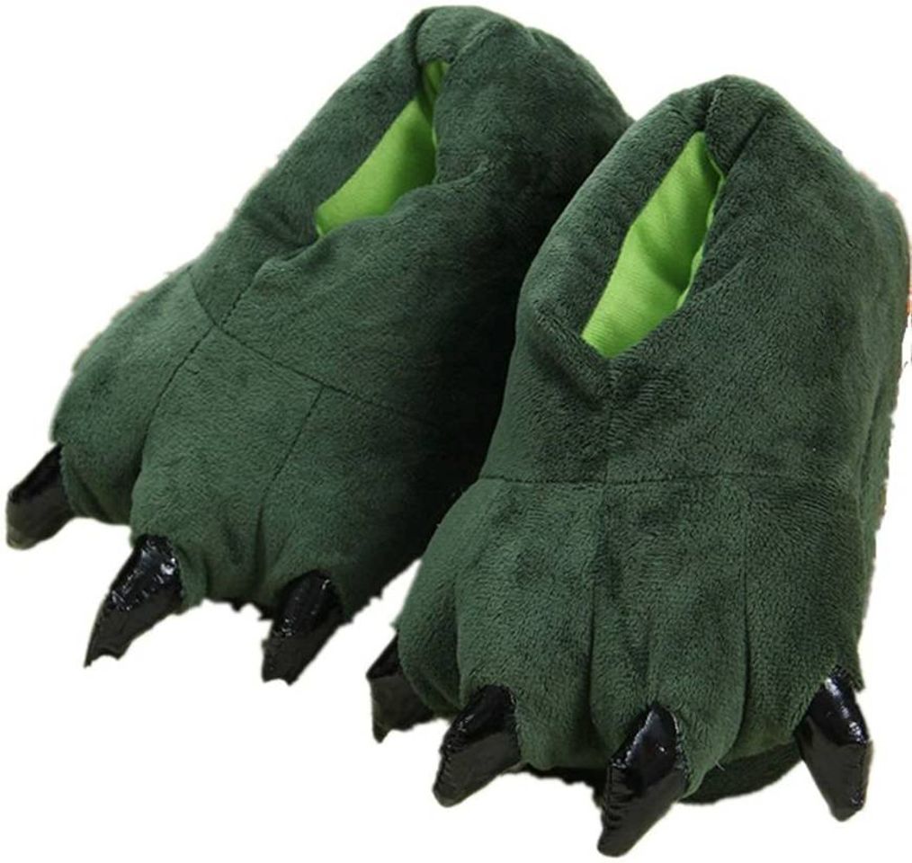 Social Adult Cute Plush Animal Paw Slippers Fuzzy Warm House Shoes
